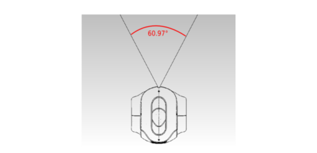 Top view of Nao showing the Field of view angle